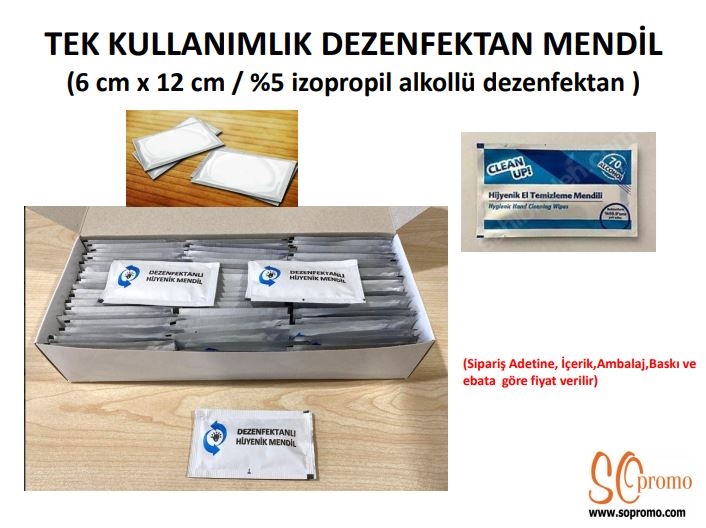 Tek Kullanımlık Dezenfektan Mendil